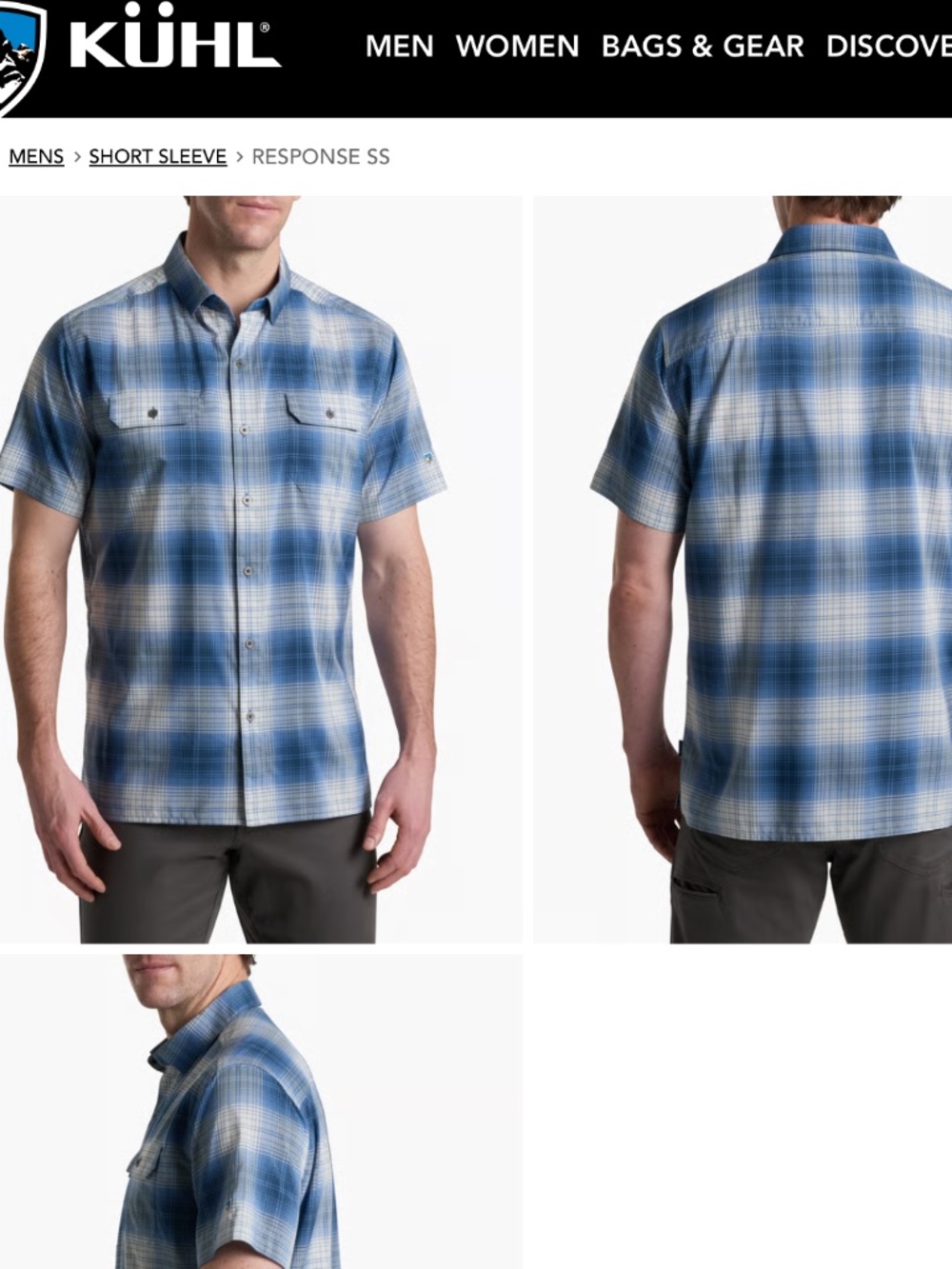 Brand new Kuhl RESPONSE™ SHORT SLEEVE Quick-dry, moisture-wicking, UV protection